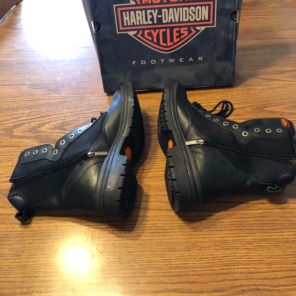 Black Leather Harley Davidson 8’’ Lace Up Boot NWT - Picture 6 of 9